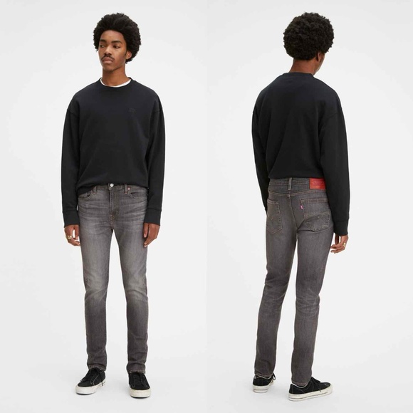 Levis Premium 510 Skinny Flex Grey Washed Stretch Jeans - Picture 1 of 12